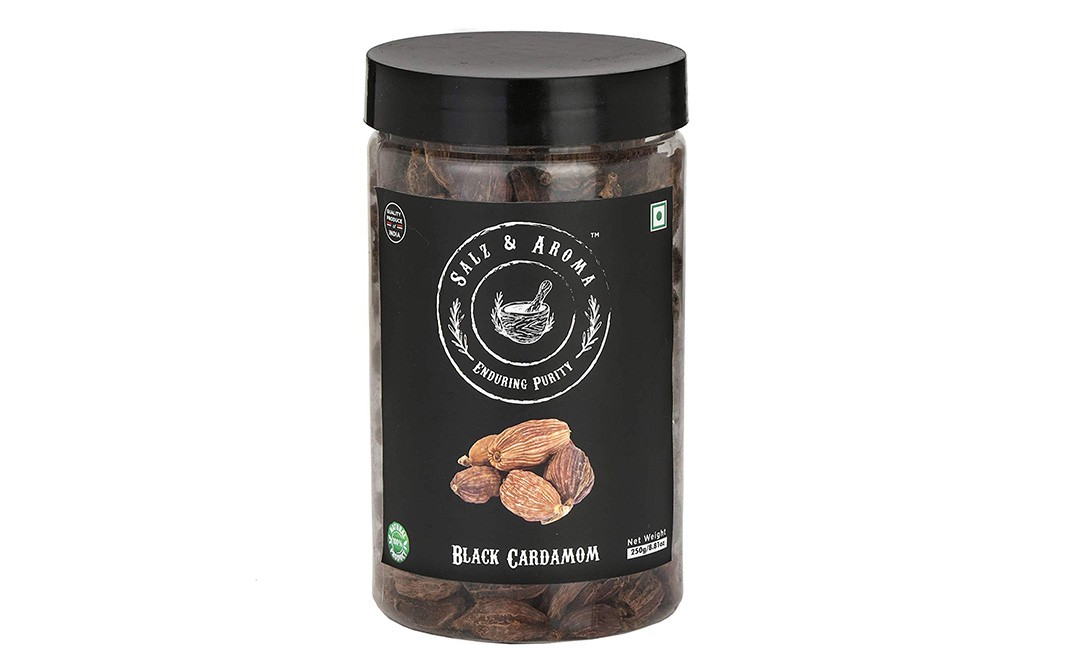 Salz & Aroma Black Cardamom   Plastic Jar  250 grams